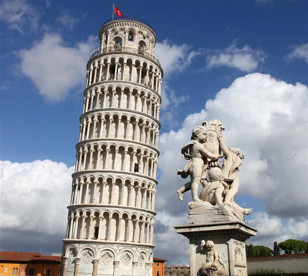 Torre del reloj en Pisa