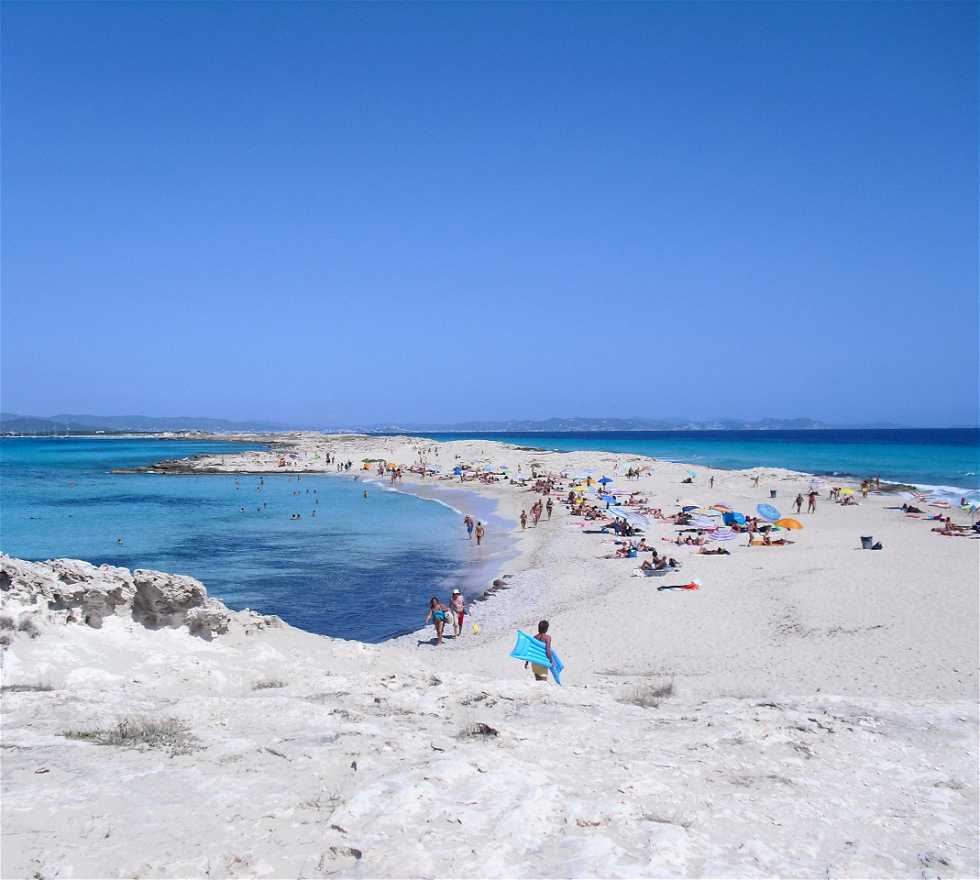 Banc de sable à Formentera