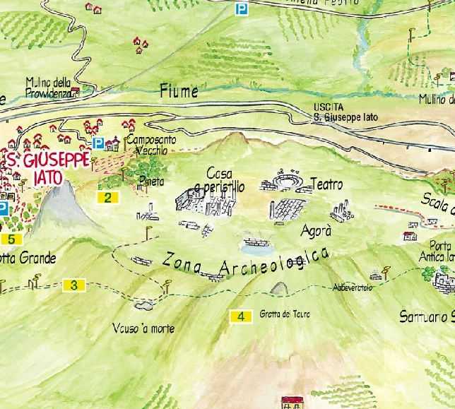 Mapa en San Giuseppe Jato