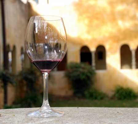 Bicchiere di vino a Napa
