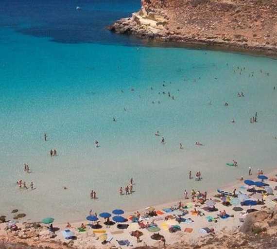 Playa en Lampedusa