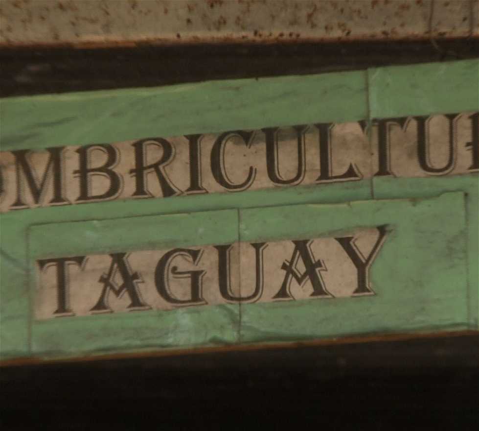 Cartel de la calle en Taguay